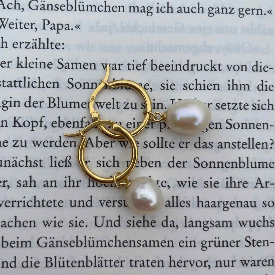 Hoops medium mit Perlen